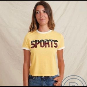 Marine Layer re-spun Sports tee in daffodil